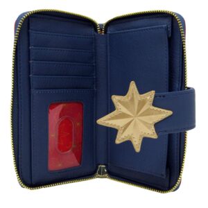 Loungefly x Captain Marvel Debossed Suit Wallet (Multicolored, One Size)