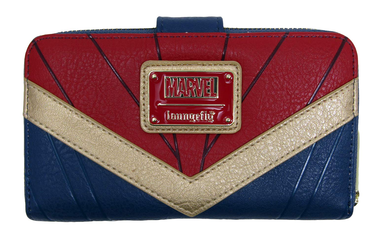 Loungefly x Captain Marvel Debossed Suit Wallet (Multicolored, One Size)