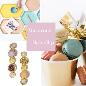 20 Pcs Macaron Pearl Hair Clips/Pins/Barettes Acrylic Handmade Gifts for Girls Women Fashion Hair Accessories for Party Wedding