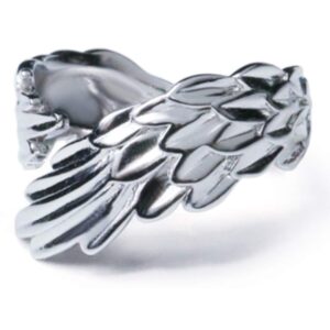 Helen de Lete Guardian Angel Wings S925 Sterling Silver Adjustable Ring