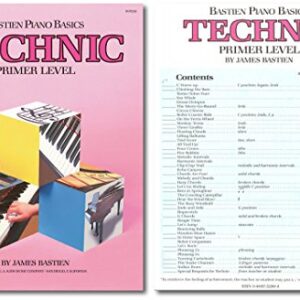 Bastien Piano Basics Primer Level Learning Set by Bastien - Lesson, Theory, Performance, Technique & Artistry Books & Juliet Music Piano Keys 88/61/54/49 Full Set Removable Sticker