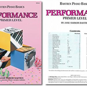 Bastien Piano Basics Primer Level Learning Set by Bastien - Lesson, Theory, Performance, Technique & Artistry Books & Juliet Music Piano Keys 88/61/54/49 Full Set Removable Sticker