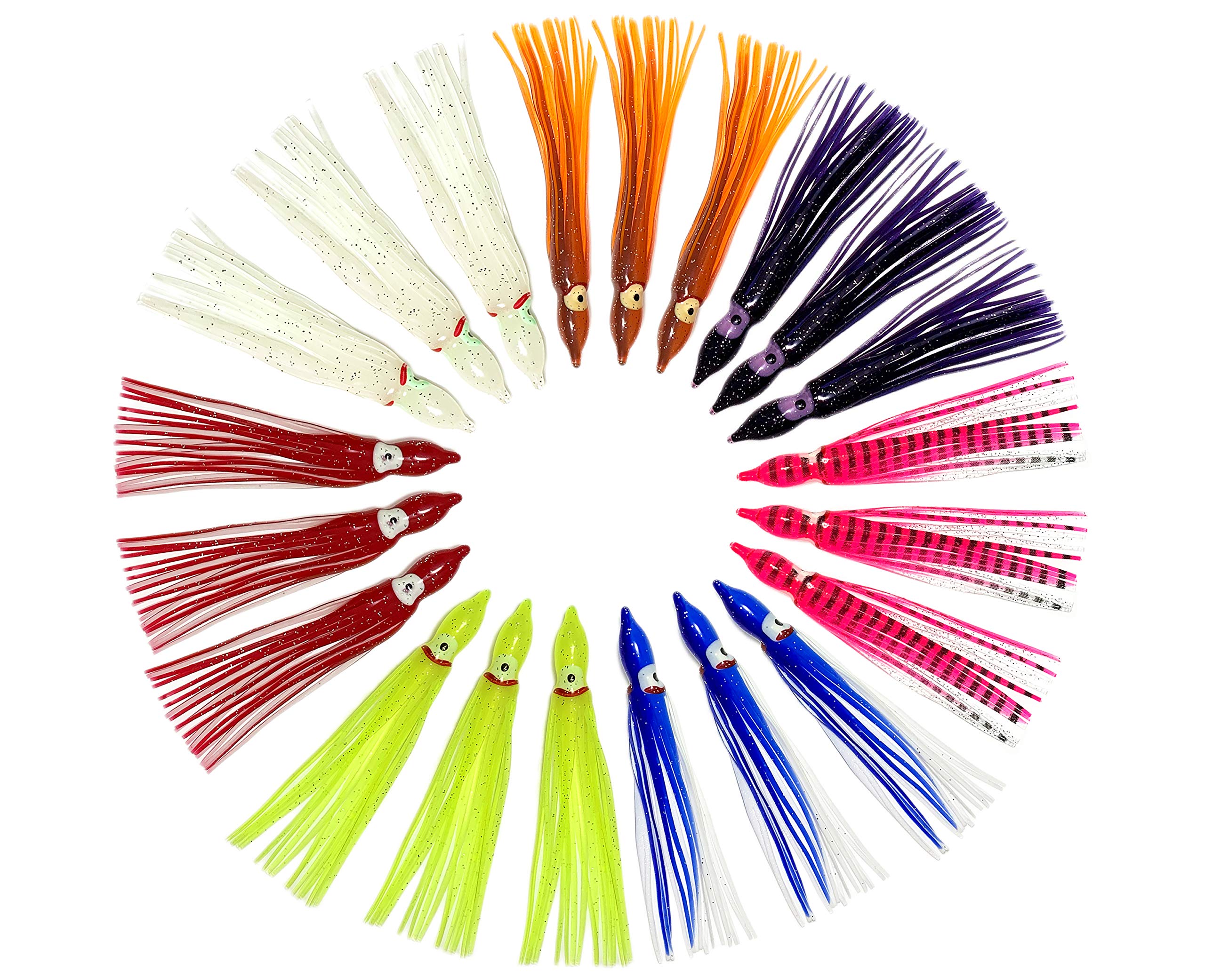 Octopus Squid Skirt Bait Hoochie 7 Color 35 Pieces Combo C