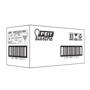 Feit Electric 4W LED MR16 GU10 Bulbs with 35W Equivalent, Dimmable, MR16 Bulbs, 22 Yrs. Lifetime, 300 Lumens, 5000K Daylight, 6 Packs - BPMR16/GU10/950CA/6