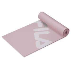 fila accessories exercise mat - thick yoga mat for fitness & floor gym workouts | includes carrier strap, 68" l x 24" w x 10mm, ballet pink (rise)