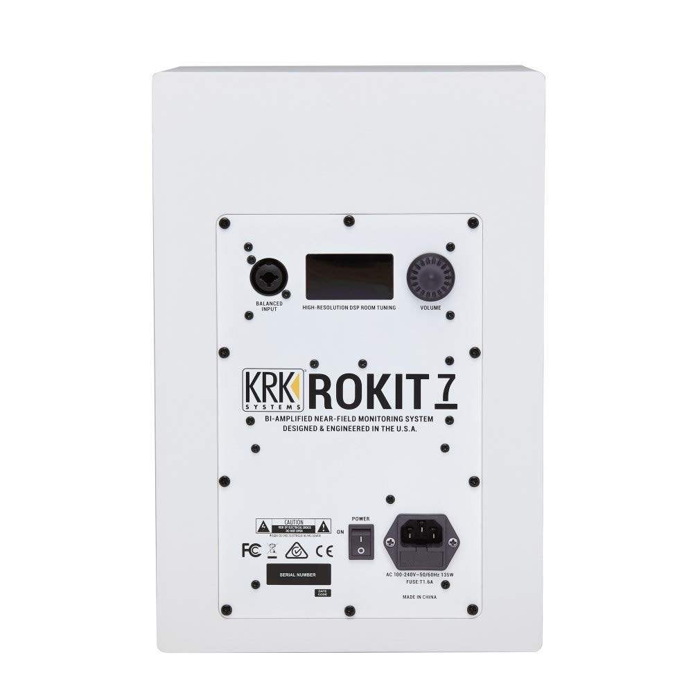 KRK RP5 Rokit 5 G4 Professional Bi-Amp 5" Powered Studio Monitors, White Noise - PAIR