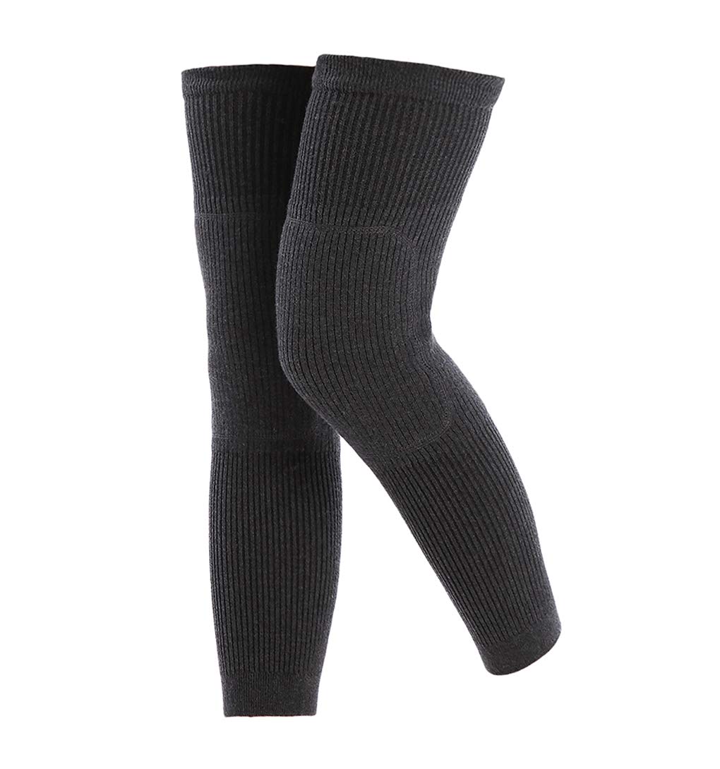 Women Teen Girls Super Long Fleece Knee Padded Leg Warmer Winter Stretchy Warm Knee Braces Leg Sleeves Support Protector Over-Knee Socks Legging for Snow Skiing Dance Yoga Cycling Camping Arthritis