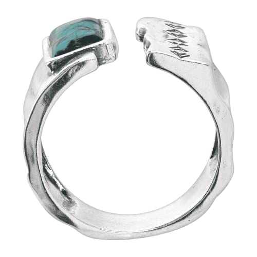 Silpada 'Split Mountain' Compressed Turquoise Cuff Ring in Sterling Siler, Size 8