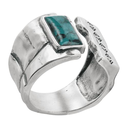 Silpada 'Split Mountain' Compressed Turquoise Cuff Ring in Sterling Siler, Size 8