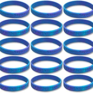 25 Suicide Teal and Purple Silicone Awareness Bracelets - Medical Grade Silicone - Latex and Toxin Free (25 Bracelets)