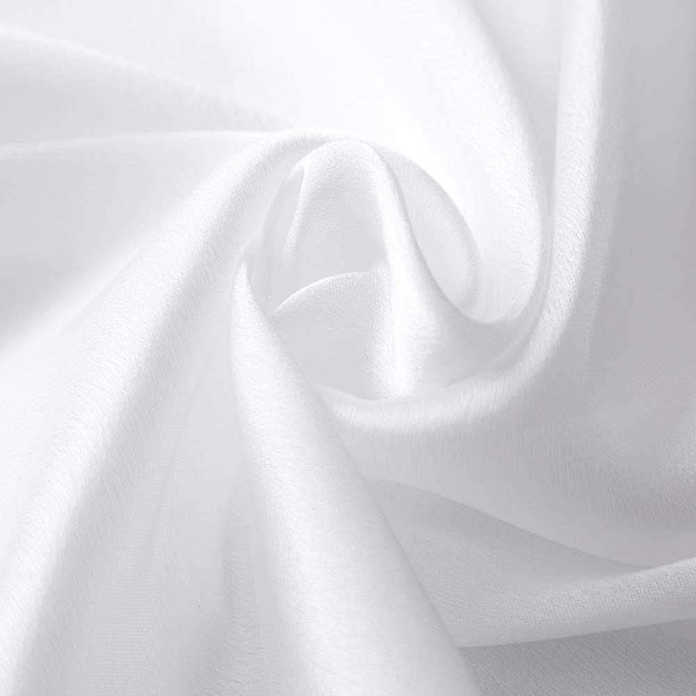 Bellonesc Silk Scarf 100% silk Long Lightweight Sunscreen Shawls for Women(white)