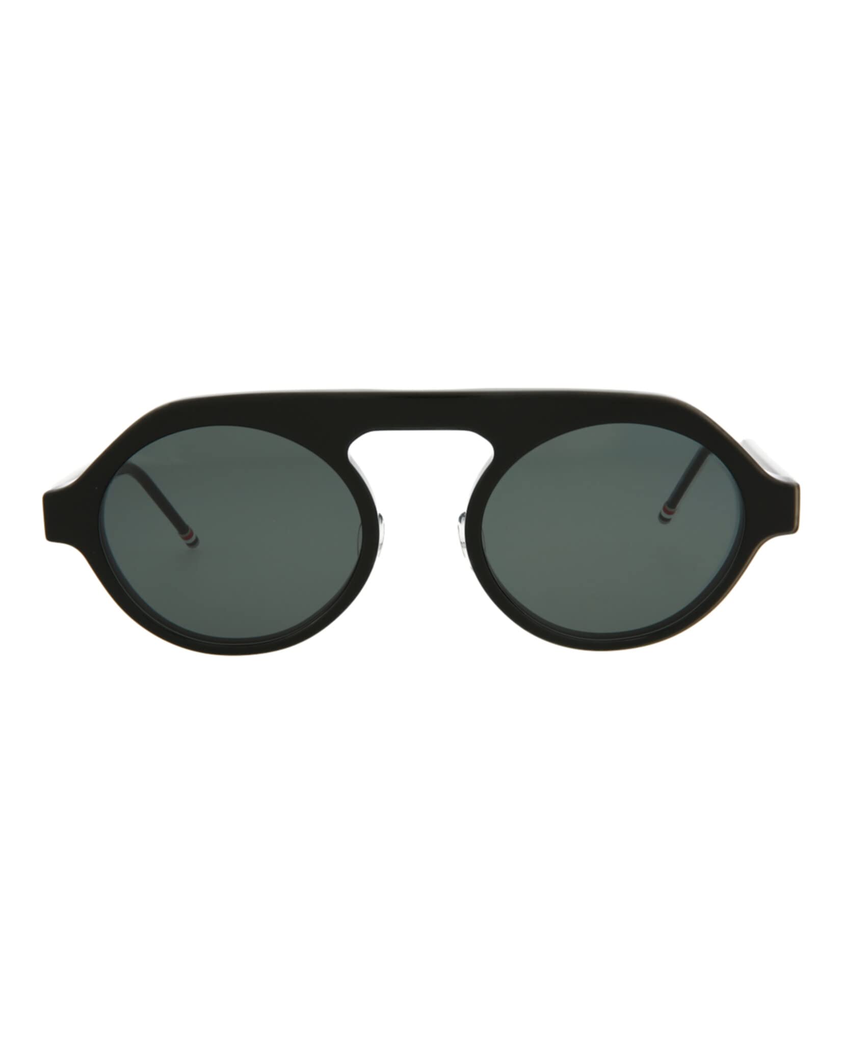 THOM BROWNE TBS413-52-01 Sunglasses Tokyo Tortoise w/ Dark Brown - Gold Flash Mirror - AR 52mm