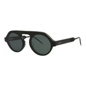 THOM BROWNE TBS413-52-01 Sunglasses Tokyo Tortoise w/ Dark Brown - Gold Flash Mirror - AR 52mm