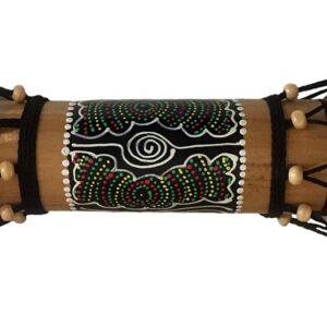 JIVE Djembe Drum Bongo Congo Wooden African Hand Drum Goat Skin Double Sided - SIZE 12"- Professional Sound (Multi - 12")