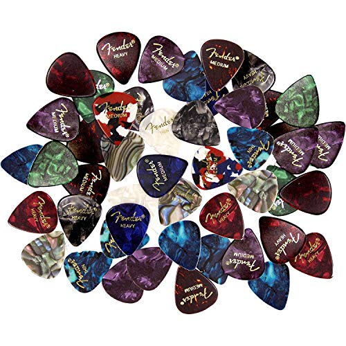 Fender Premium 48 Pack Picks Sampler - Includes Thin, Medium & Heavy Gauges (Austin Bazaar Exclusive)