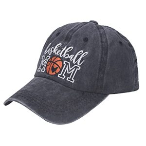 Waldeal Basketball Mom Dad Hat for Women, Adjustable Washed Embroidered Baseball Cap for Mama