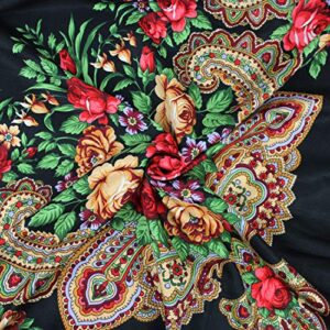 Gudessly Women's Traditional Scarf Wrap Tassel Shawl Fringes Neck Head Shawl Retro Scarf Floral Poncho Printing Shawl