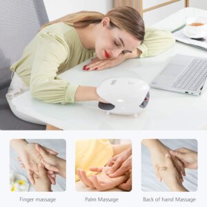 COMFIER Wireless Hand Massager with Heat,3 Levels Compression & Heating,Rechargeable Hand Massager Machine for Carpal Tunnel,Ideal Gifts for Women