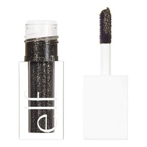 e.l.f. liquid glitter eyeshadow, long lasting, quick-drying, opaque, gel-based eyeshadow for creating high-impact, multi-dimensional eye looks, black magic, 0.10 fl oz