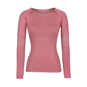 DREAM SLIM Women Long Sleeve Workout Shirts UPF50+ Sun Protection Mesh Back Yoga Gym Outdoor Fishing Hiking T-Shirt Pink