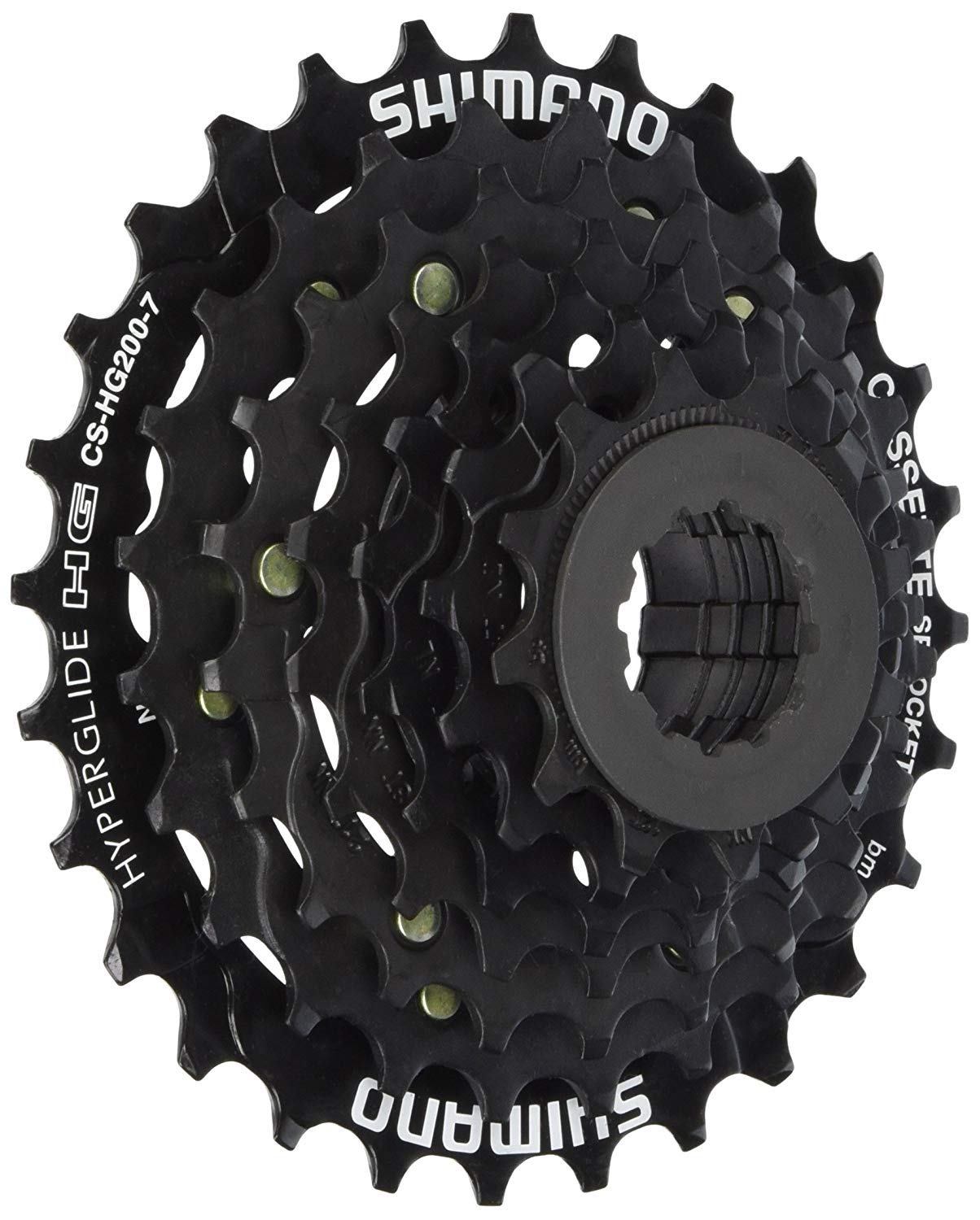 JKSPORTS Shima Tourney CS-HG200 7 Speed Cassette, 12-28T, Black