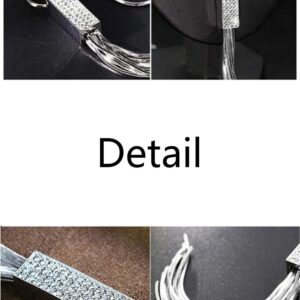 Cathercing Rhinestone Tassel Pendant Long Necklace for Women Sweater Chain Statement Necklace Choker Adjustable Elegant Jewelry Crystal Accessories Dressy Collocation Winter Evening Party Wedding