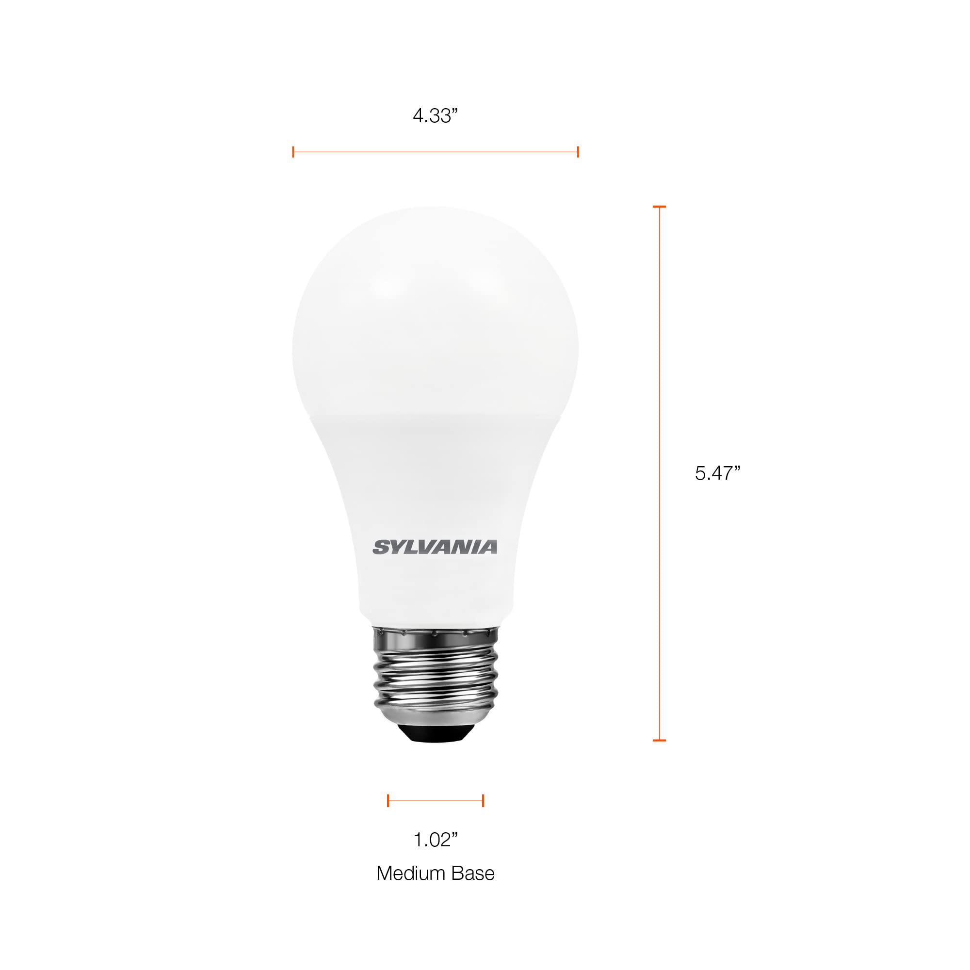 SYLVANIA Night Chaser LED A21 Light Bulb, 200W = 22W, Non-Dimmable, Damp Rated, 3000 Lumens, Soft White - 1 Pack (40584)