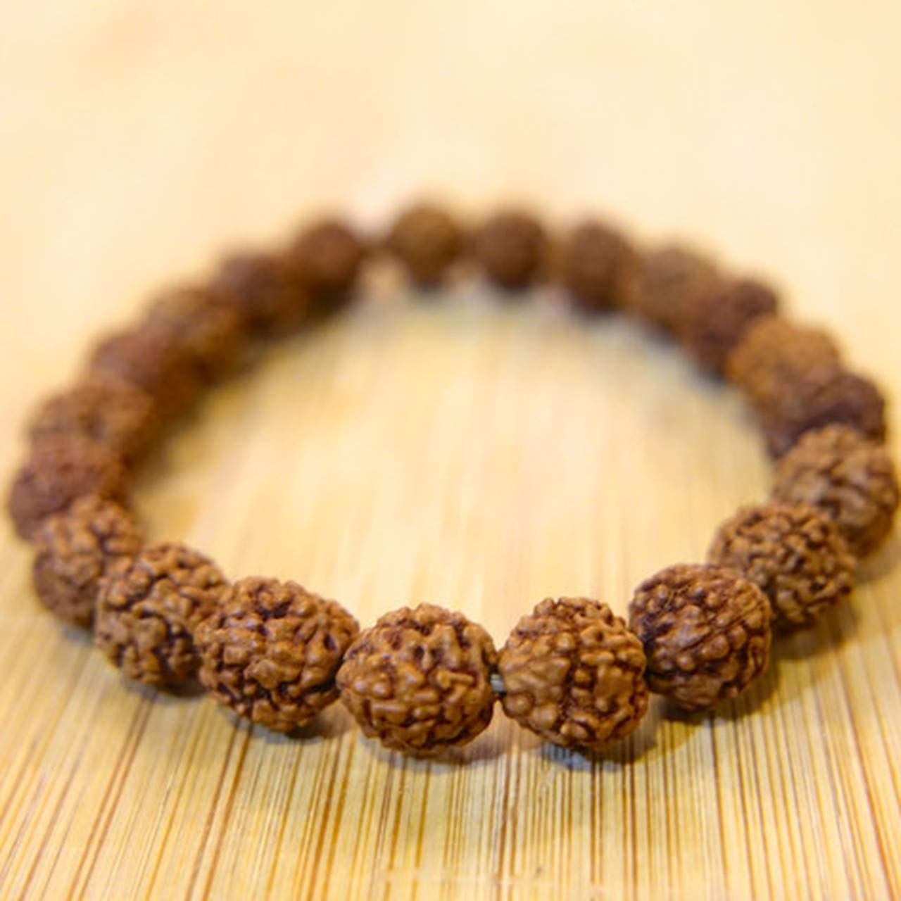 Petrichor Original 5 Mukhi Nepal Rudraksha Bead Elastic Bracelet (Pack of 2) Daily Fashion Wear