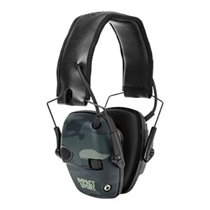 howard leight by honeywell impact sport sound amplification electronic shooting earmuff, multicam black (r-02527)