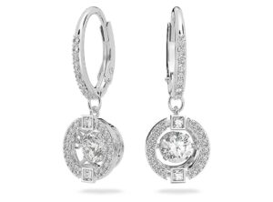 swarovski sparkling dance pierced earrings cz white one size