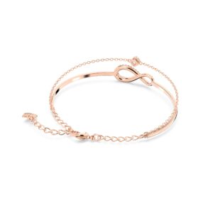 SWAROVSKI Infinity Twist Jewelry Collection, Bracelets & Necklaces, Rhodium & Rose Gold Tone Finish, Clear Crystals