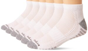 columbia men's 6 pack athletic low cut socks, white/columbia grey, shoe size 6-12