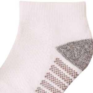 Columbia Men's 6 Pack Athletic Low Cut Socks, White/Columbia Grey, Shoe Size 6-12