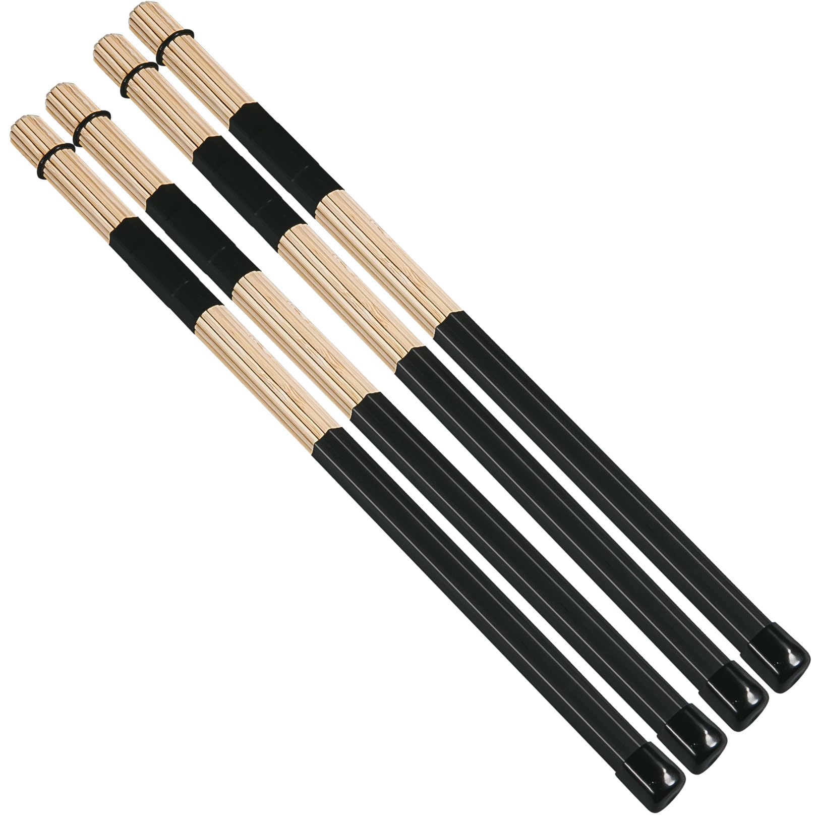 Jazz Drum Sticks Drumsticks Bamboo Punk Drum Sticks for Jazz Folk Music (black)