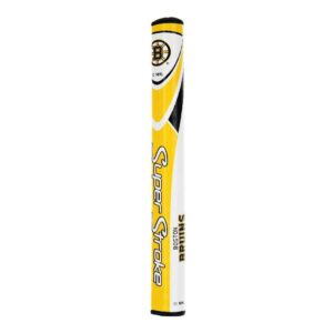 SuperStroke NHL Golf Putter Grip, Boston Bruins (Mid Slim 2.0) | Officially Licensed Through Team Golf | Cross-Traction Surface Texture and Oversized Profile | Even Grip Pressure,Black/Gold