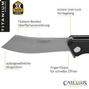 Camillus Barber 7"" Folding Knife, Black (19645)