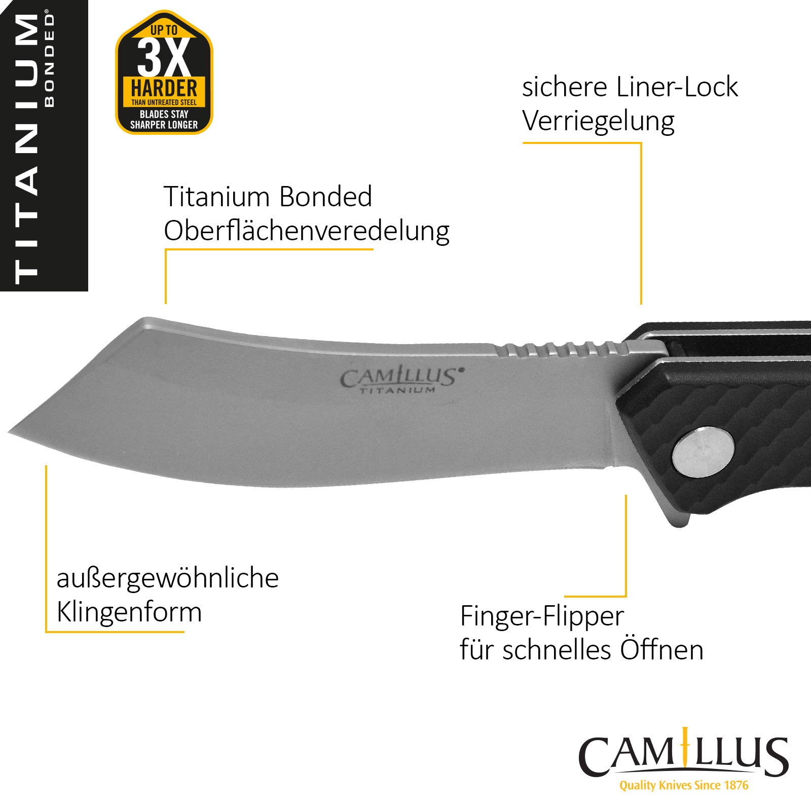 Camillus Barber 7"" Folding Knife, Black (19645)