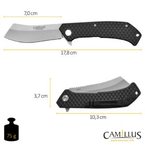 Camillus Barber 7"" Folding Knife, Black (19645)