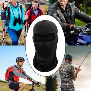 6 Pieces Balaclava Face Mask Motorcycle Mask Windproof Camouflage Fishing Cap Face Cover for Sun Dust Protection (Black Coffee Dark Grey Khaki Navy Blue Shiny Green)