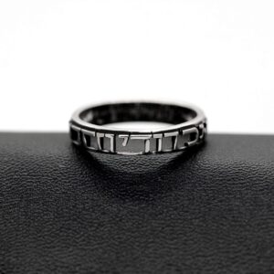 Uloveido Fashion Silver Engraved Hebrew Hollow Ring for Men Women, Mens Womens I am My Beloved's and My Beloved is Mine Rings Size 7 Y583