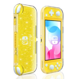 switch lite protective case, switch lite clear glitter case, shiny sparkly switch lite tpu cover - 1 pack