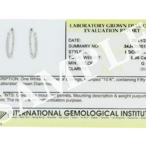 IGI Certified 1 Carat (Cttw) Round Lab Grown Diamond Inside Out Hoop Earrings In 10k Solid Yellow Gold 1 CT