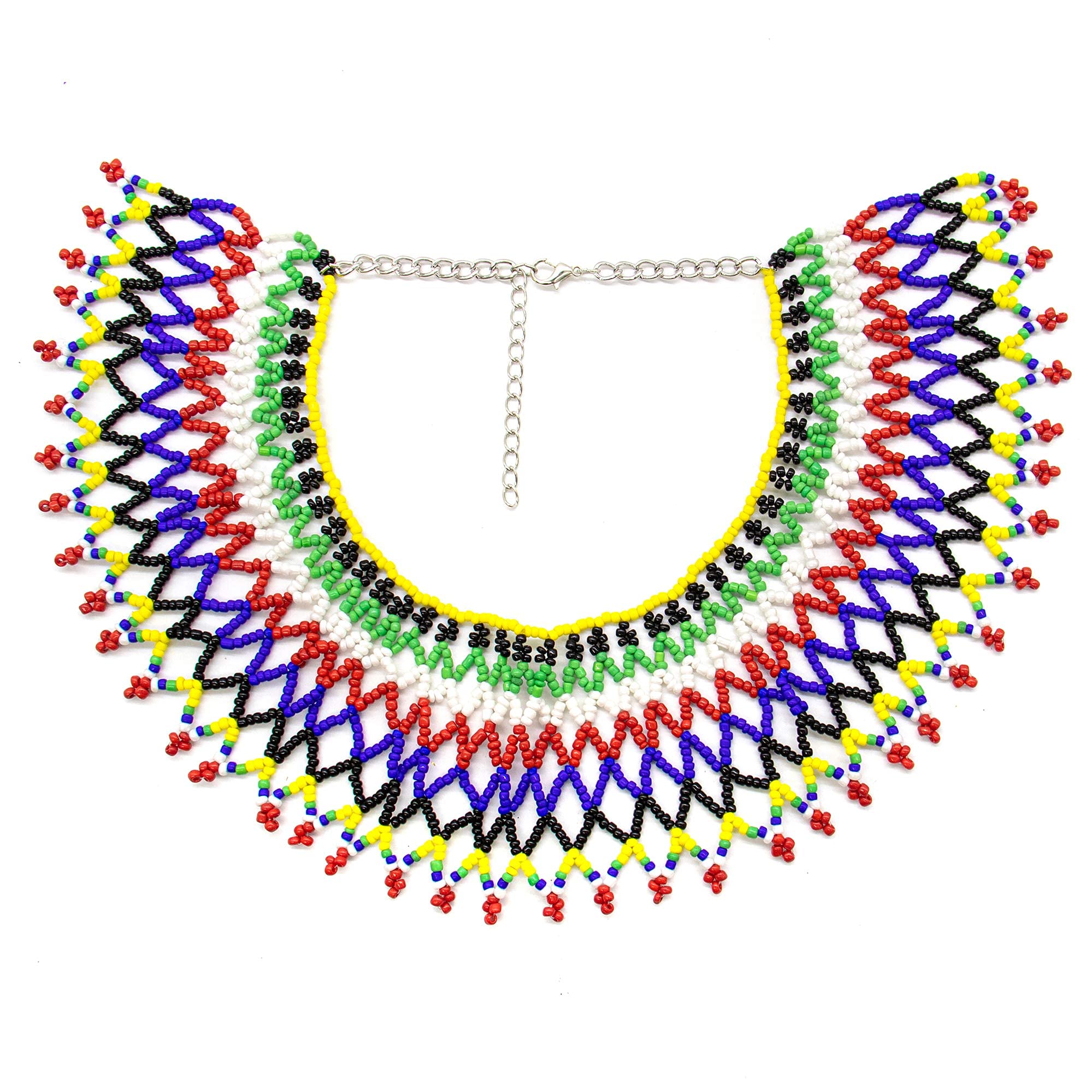 AUEAR, Colorful Beaded Necklace Maasai Necklace South African Necklace African Necklace for Women Best Gift