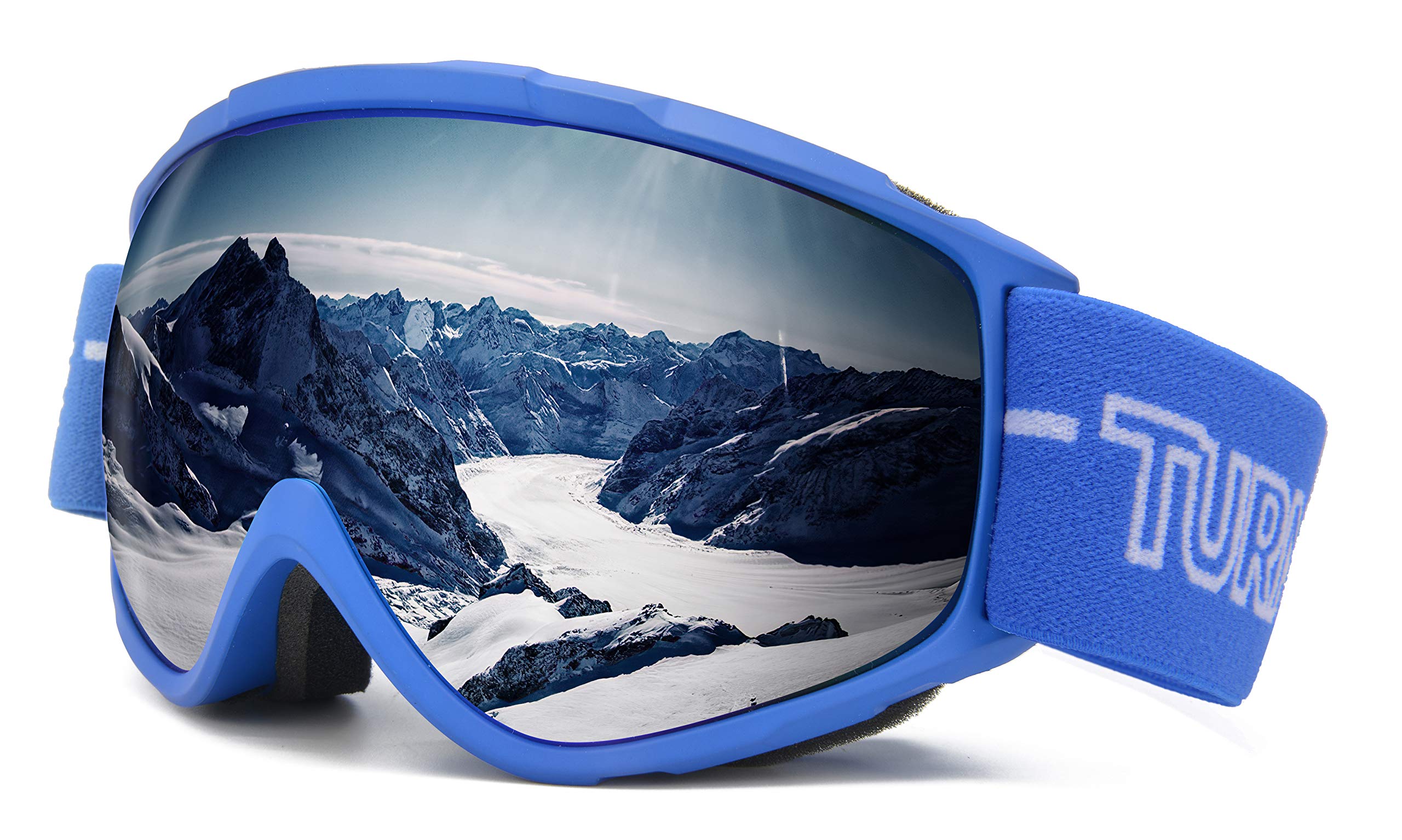 TurnWay OTG Ski/Snowboard Goggles - 100% UV Protection, Anti-Scratch & Anti-Fog - Snow Goggles for Men, Women & Youth