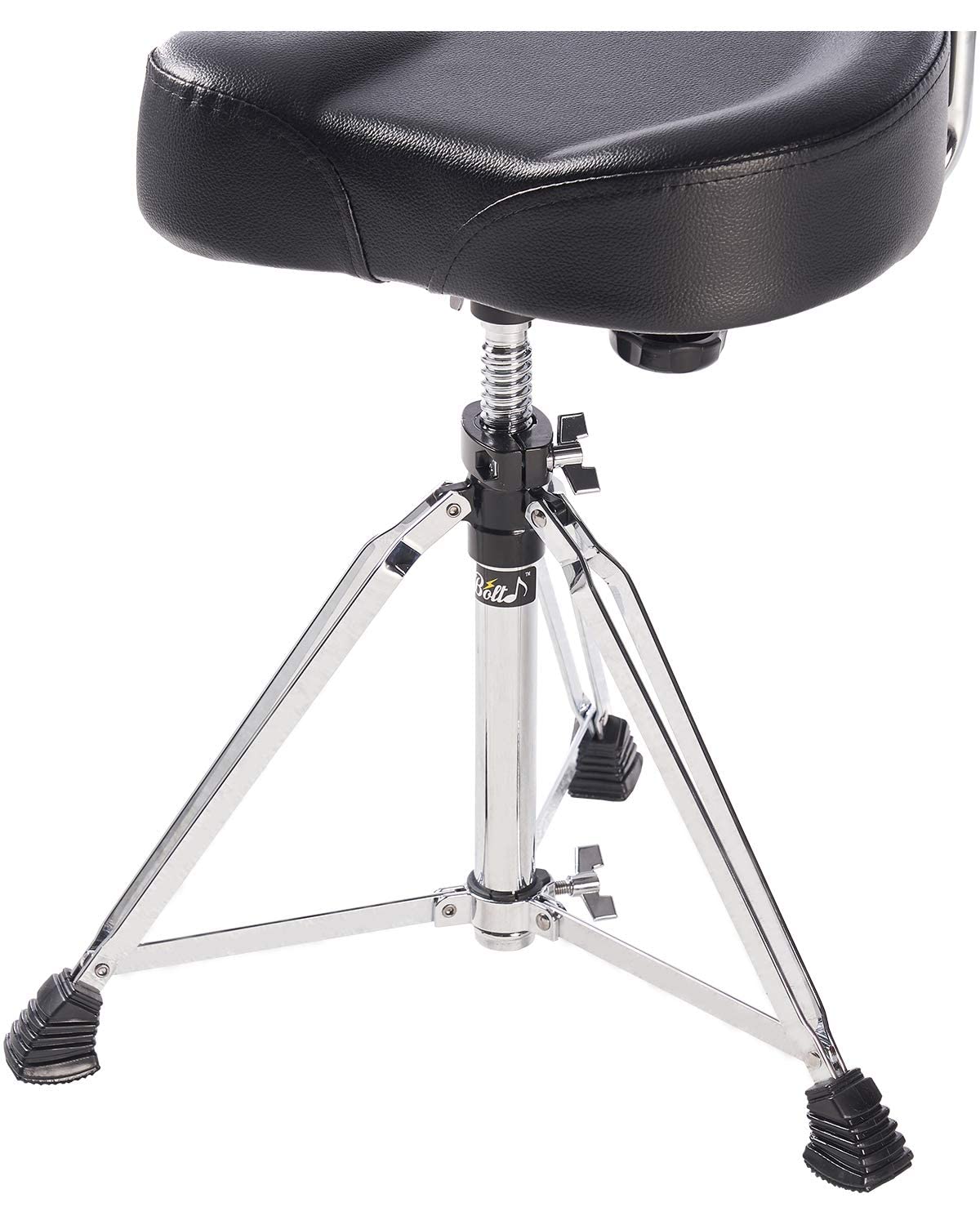 Boltd Drum Throne Made in Taiwan Adjustable Motorcycle Style with Large Backrest Seat Comfortable Drum Set Percussion Stool