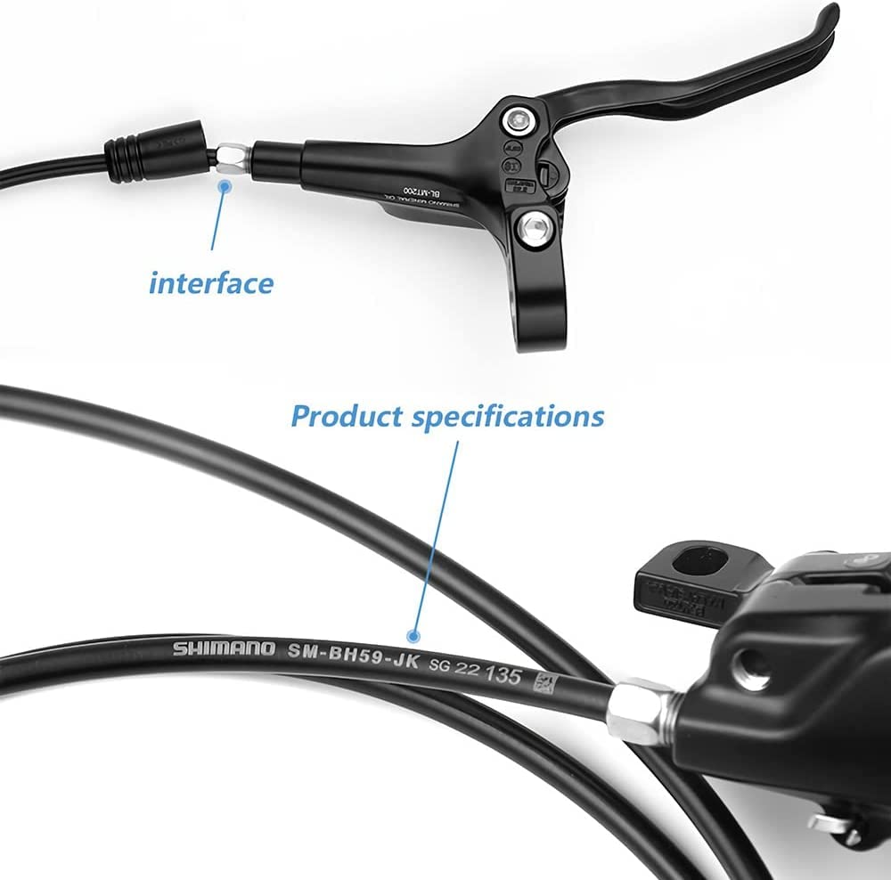 JKSPORTS ShimanoOEM BR MT200 Hydraulic Disc Brake Set Front 800mm and Rear 1400mm BR-BL-MT200 Hydraulic Disc Brake Set Front and Rear