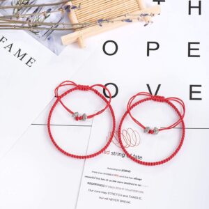 Seyaa Red String of Fate Bracelets, Valentines Day Gifts. Kabbalah Protection Good Luck Simple Matching Bracelets for Lover Women Men