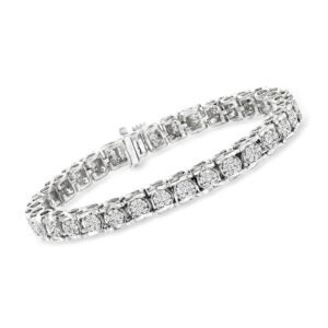 ross-simons 3.00 ct. t.w. diamond tennis bracelet