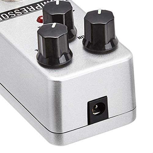 Amazon Basics Compressor Guitar Pedal, Fully Analog Circuit, Silver