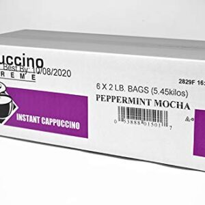 Cappuccino Supreme Peppermint Mocha Instant Cappuccino Mix 6 x 2 lbs